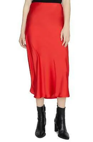 Sanctuary Womens Satin a-Line MIDI Skirt, Size SX