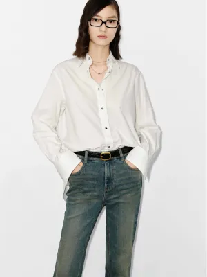 Snap Button Cotton Shirt