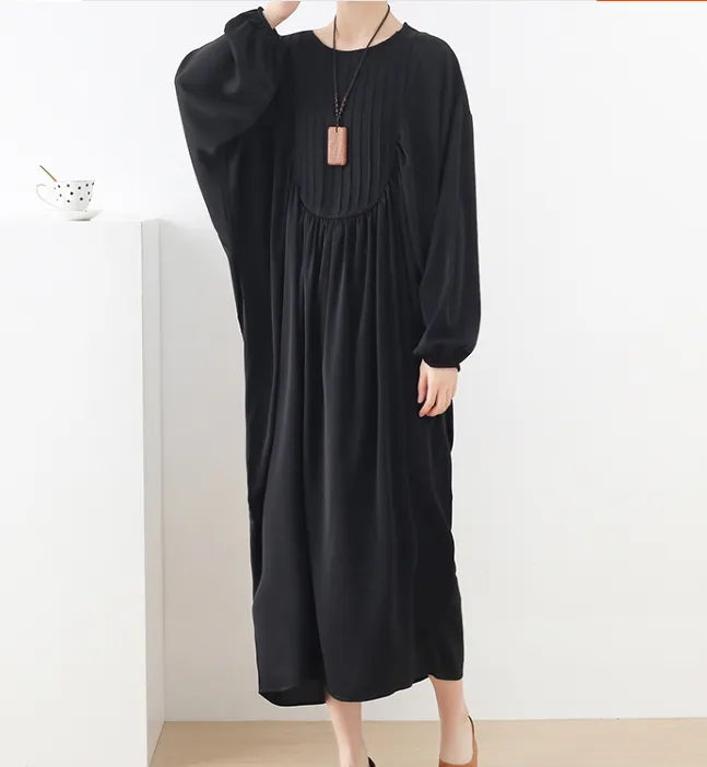 Spring Loose Dresses Casual Women Dresses Bat Sleeve AMT97213