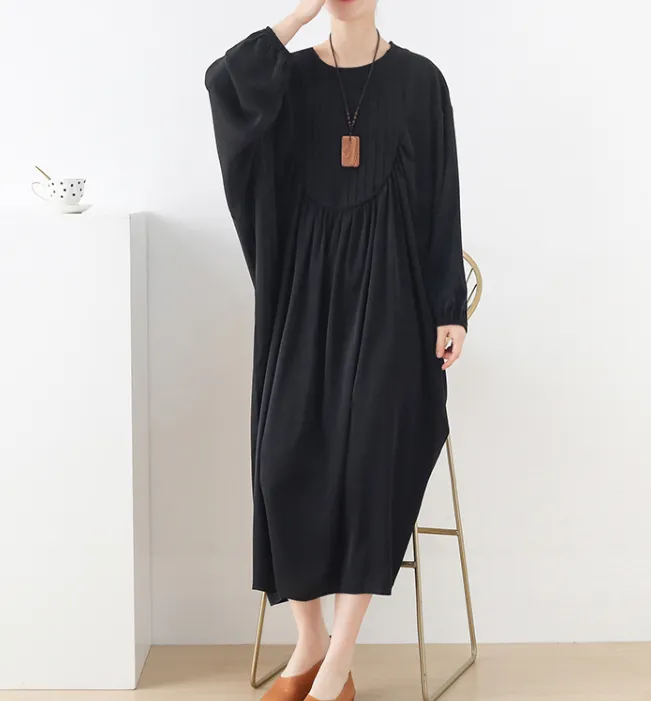 Spring Loose Dresses Casual Women Dresses Bat Sleeve AMT97213