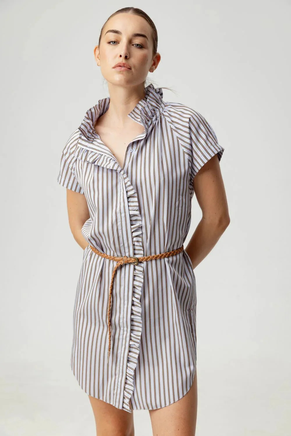 Su191 Stripe Shift Dress