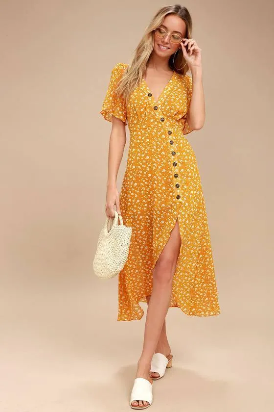 Summer Casual Irregular Midi Dresses