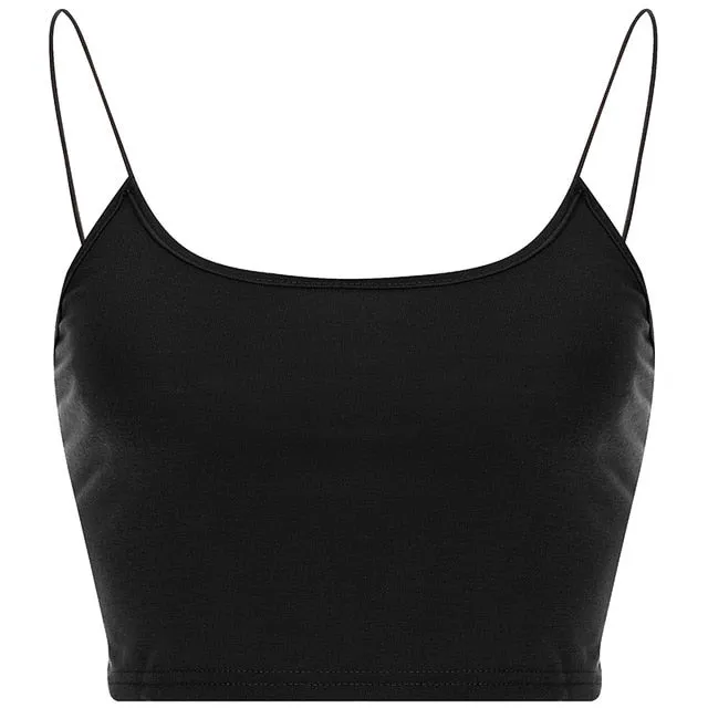 Summer Women Tank Tops Clothing Sleeveless Sexy Fitness Activewear Skinny Slim Bralette Crop Top Streetwear