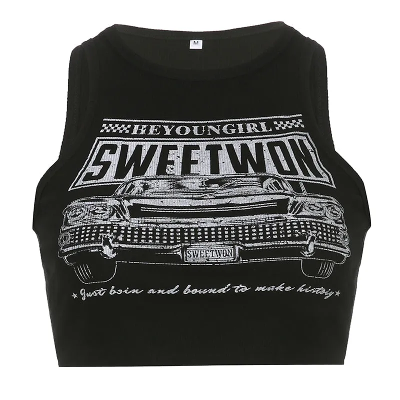 Sweetwon Print Crop Top