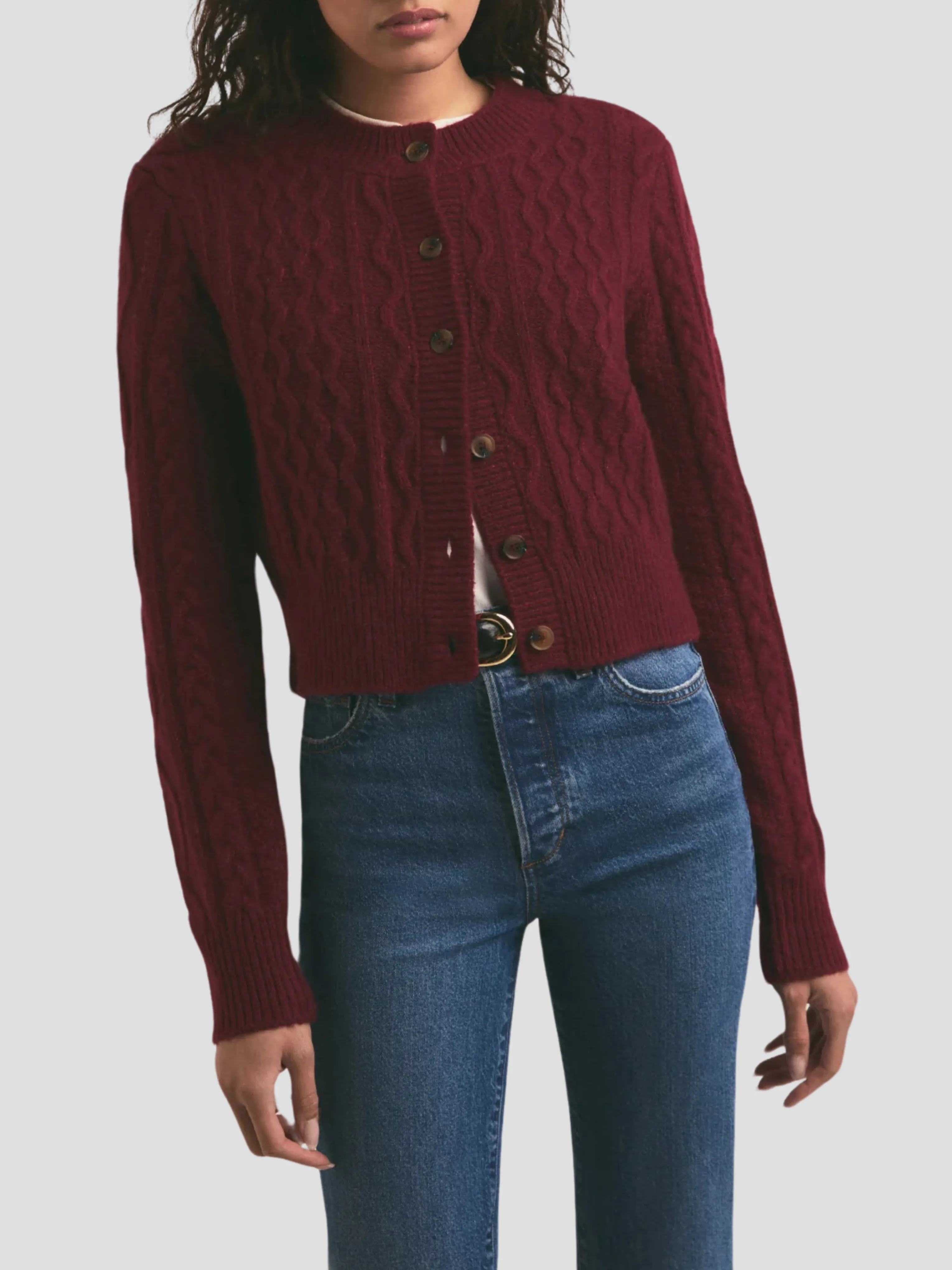 The Eleanor Cardigan in Burgundy