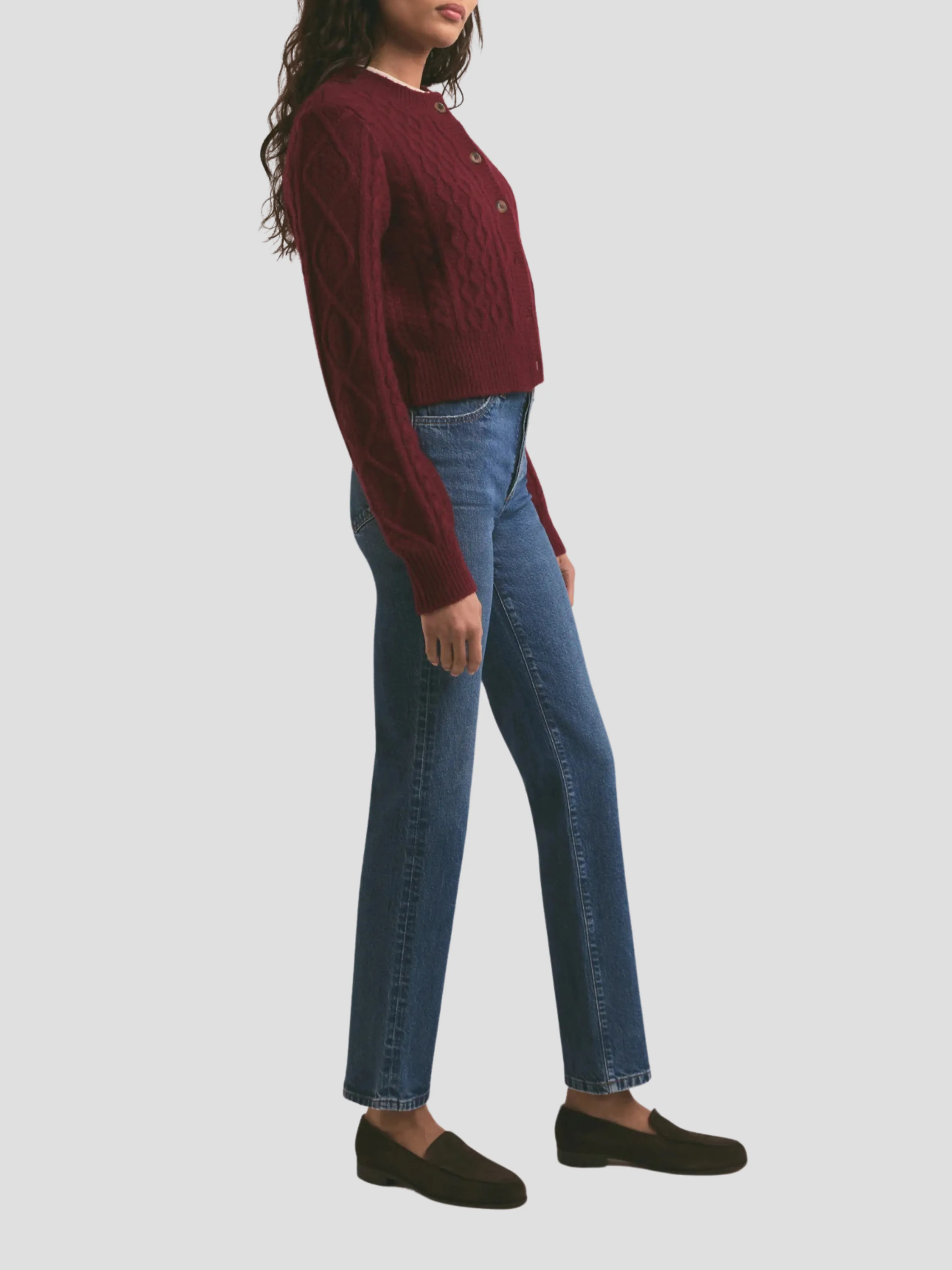 The Eleanor Cardigan in Burgundy